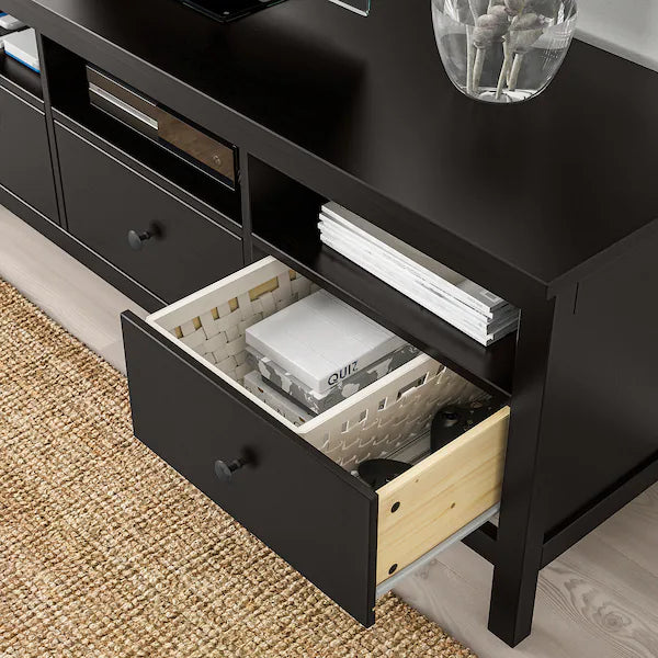 IKEA HEMNES TV unit, black-brown, 58 1/4x18 1/2x22 1/2 "