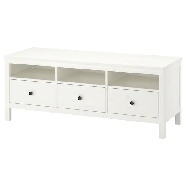 IKEA HEMNES TV unit, white stain, 58 1/4x18 1/2x22 1/2 "