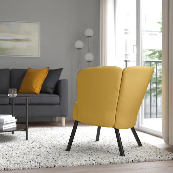 IKEA HERRÅKRA Armchair, Diseröd dark yellow