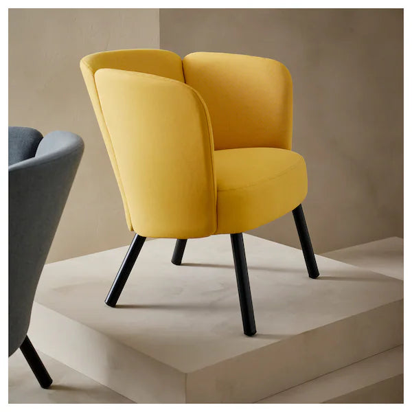 IKEA HERRÅKRA Armchair, Diseröd dark yellow