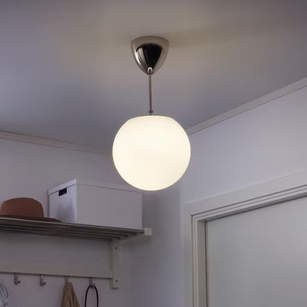 IKEA HÖLJES Pendant lamp, white, 10 "