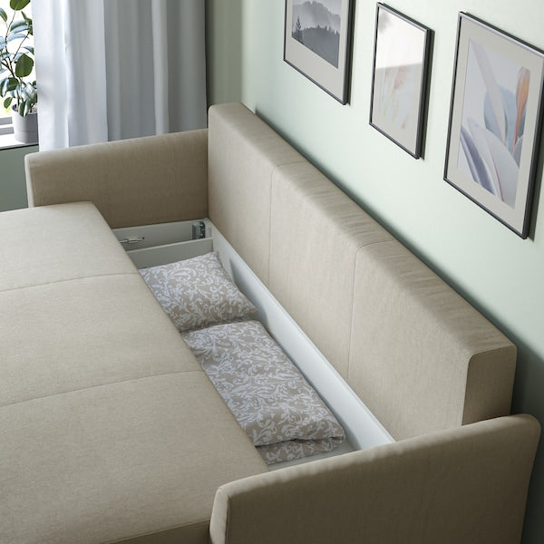 IKEA HOLMSUND 3-seat sleeper sofa, Borgunda beige