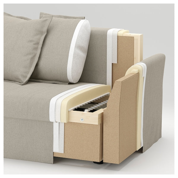 IKEA HOLMSUND 3-seat sleeper sofa, Borgunda beige