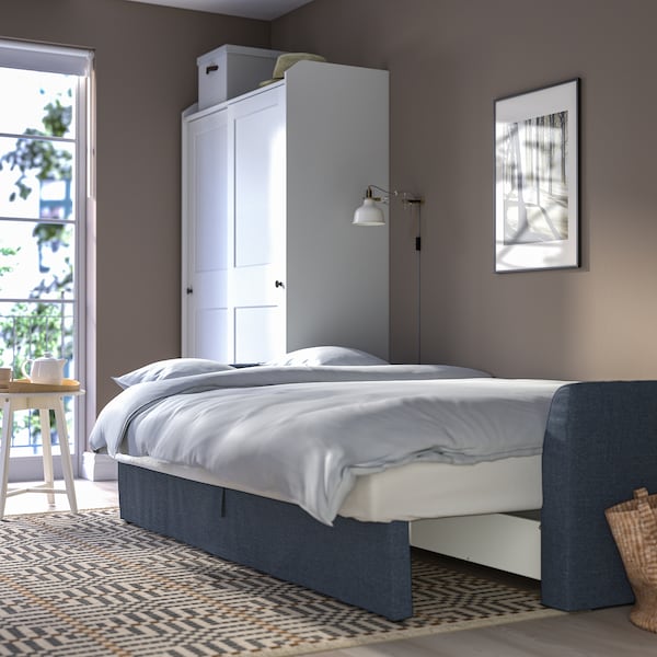 IKEA HOLMSUND 3-seat sleeper sofa, Kilanda dark blue