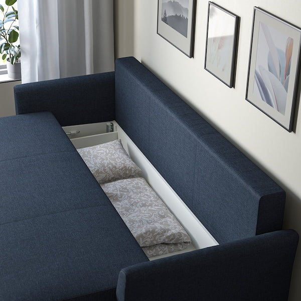 IKEA HOLMSUND 3-seat sleeper sofa, Kilanda dark blue