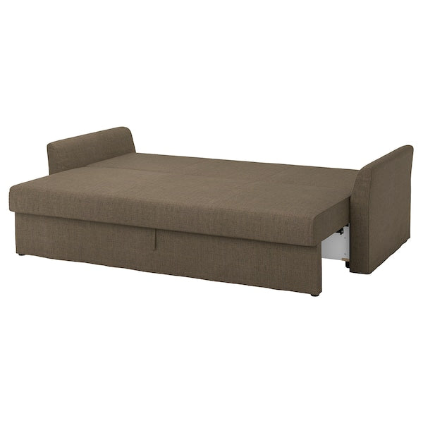 IKEA HOLMSUND 3-seat sleeper sofa, Kilanda gray-brown