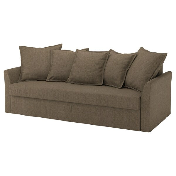 IKEA HOLMSUND 3-seat sleeper sofa, Kilanda gray-brown