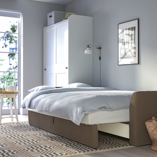 IKEA HOLMSUND 3-seat sleeper sofa, Kilanda gray-brown