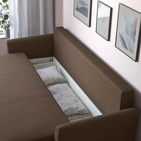 IKEA HOLMSUND 3-seat sleeper sofa, Kilanda gray-brown