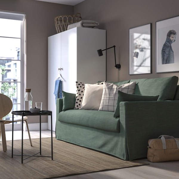 IKEA HYLTARP Sleeper sofa, Hemmesta gray-green