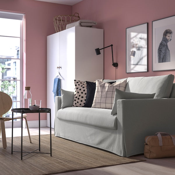 IKEA HYLTARP Sleeper sofa, Tallmyra white/black