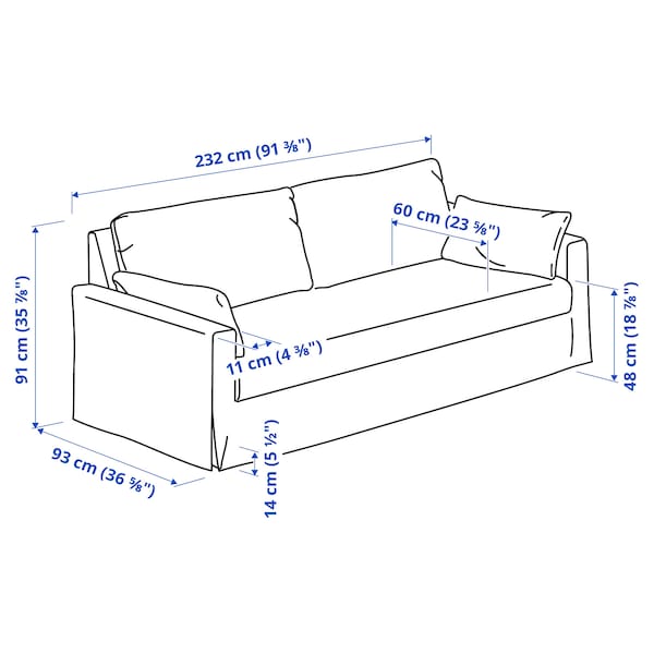 IKEA HYLTARP Sofa, Gransel gray