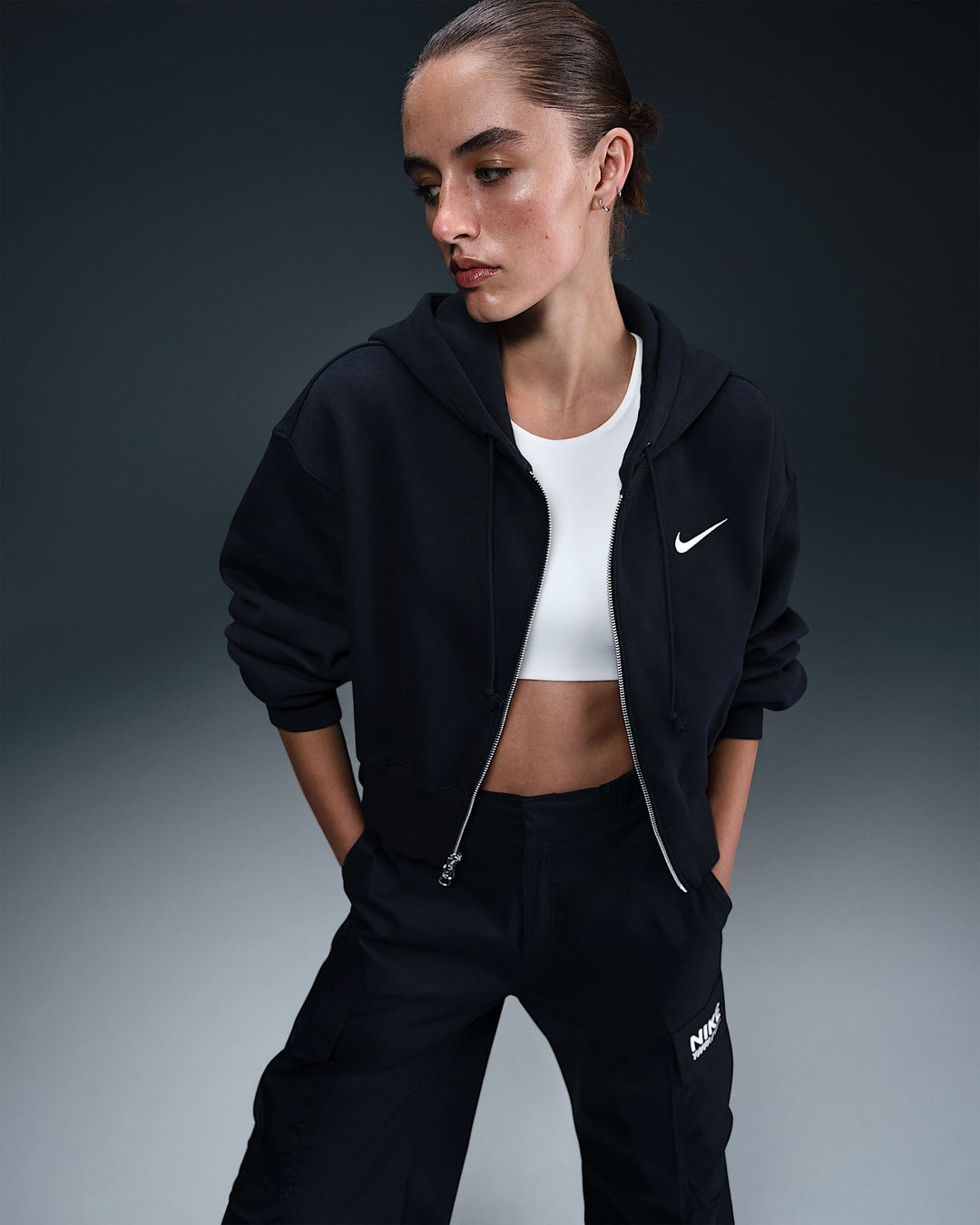 Nike Sportswear Phoenix Fleece Women's Loose Cropped Full-Zip Hoodie