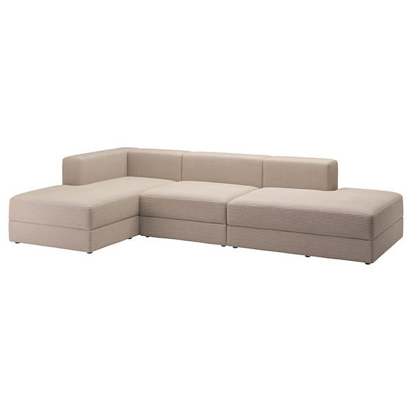 IKEA JÄTTEBO 3.5-seat mod sofa w chaise, Samsala gray-beige