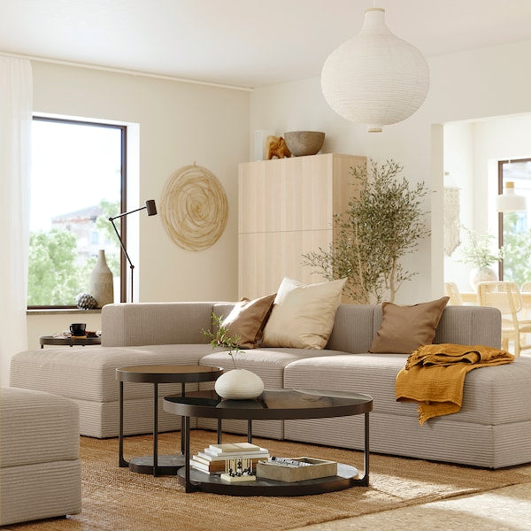 IKEA JÄTTEBO 3.5-seat mod sofa w chaise, Samsala gray-beige