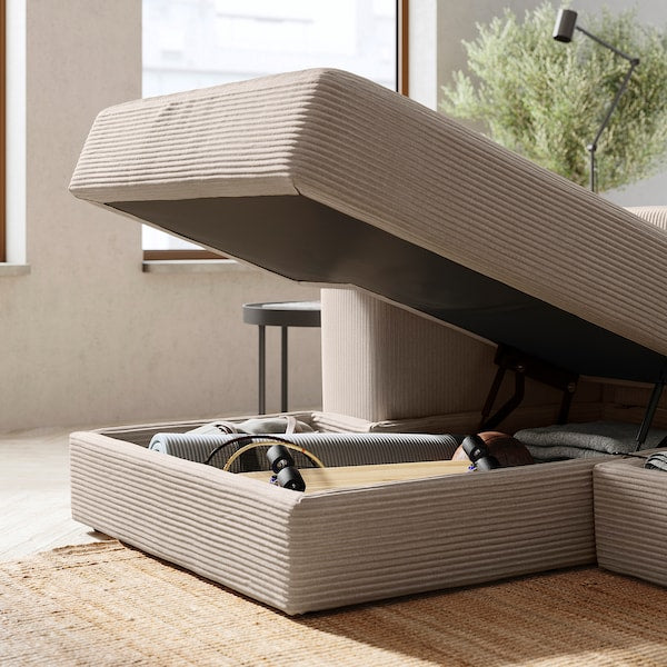 IKEA JÄTTEBO 3.5-seat mod sofa w chaise, Samsala gray-beige