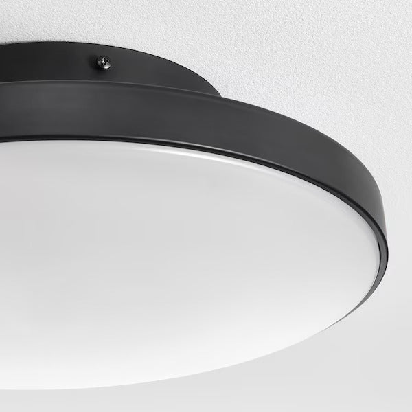 IKEA KABOMBA LED ceiling lamp, matte/black, 14 "