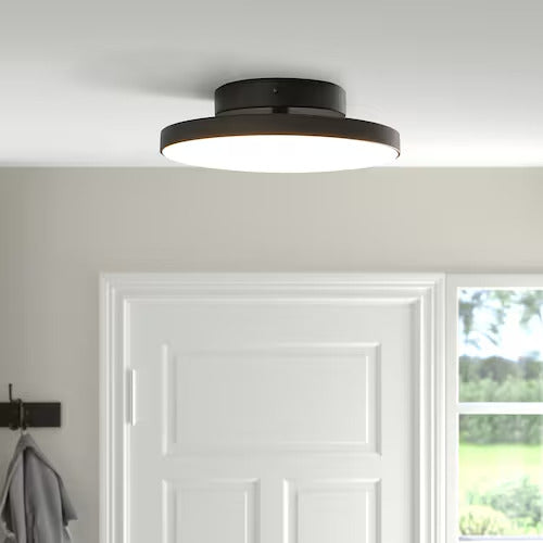 IKEA KABOMBA LED ceiling lamp, matte/black, 14 "