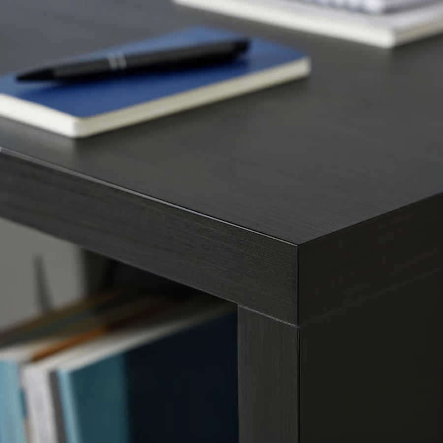 IKEA KALLAX Desk, black-brown, 43 3/4x15 3/8 "