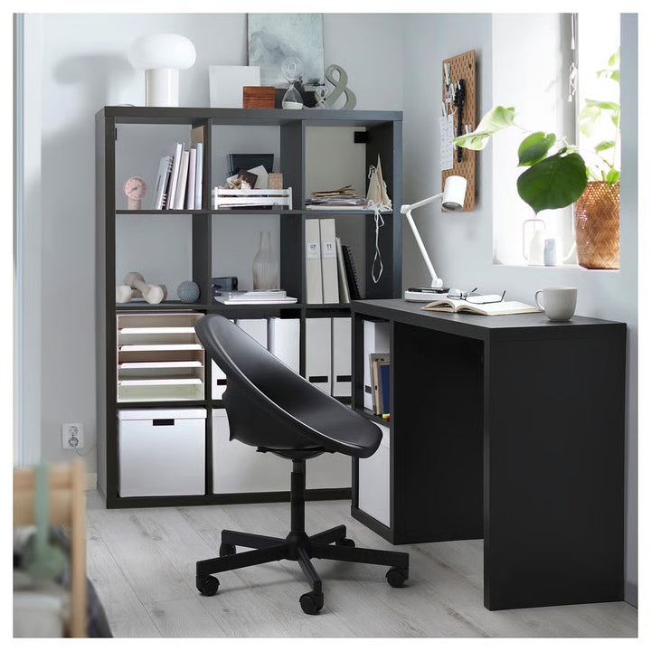 IKEA KALLAX Desk, black-brown, 43 3/4x15 3/8 "