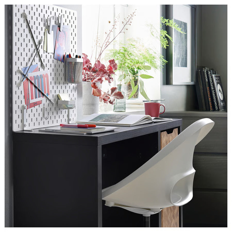 IKEA KALLAX Desk, black-brown, 43 3/4x15 3/8 "