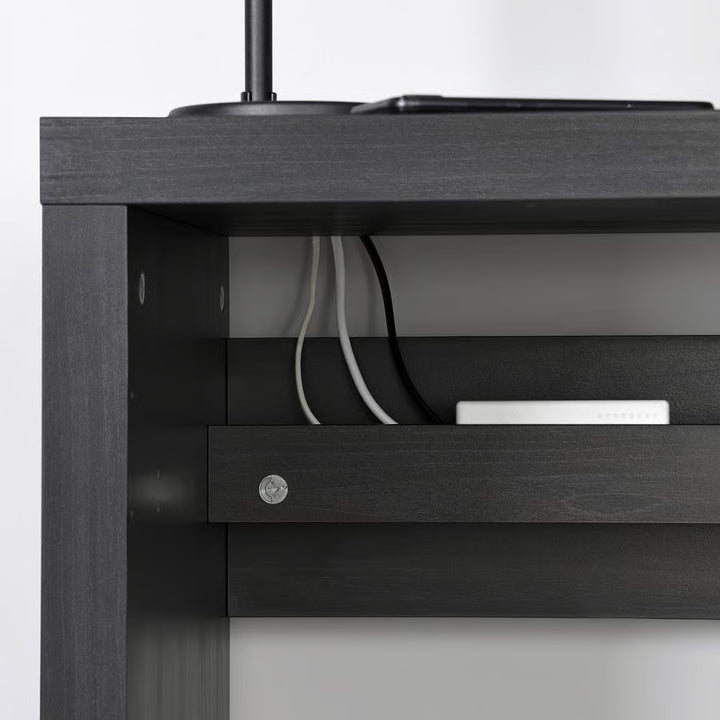 IKEA KALLAX Desk, black-brown, 43 3/4x15 3/8 "