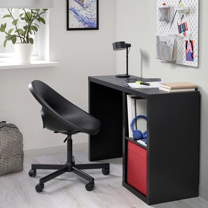 IKEA KALLAX Desk, black-brown, 43 3/4x15 3/8 "
