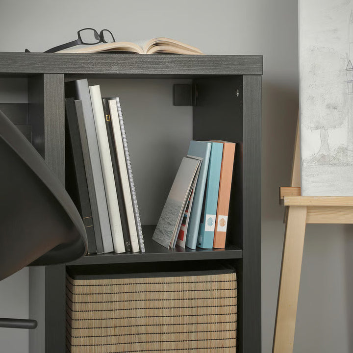 IKEA KALLAX Desk, black-brown, 43 3/4x15 3/8 "