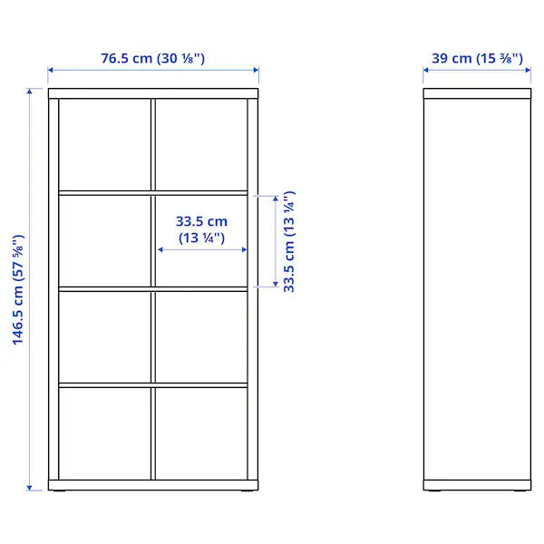 IKEA KALLAX / LACK TV storage combination, white stained oak effect, 88 1/4x15 3/8x57 7/8 "