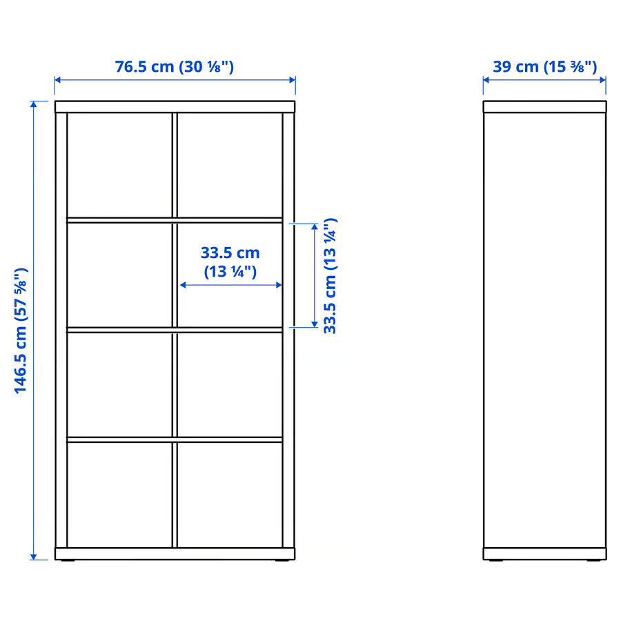 IKEA KALLAX / LAGKAPTEN Workstation, black/black-brown, 30 1/8x62 5/8x57 5/8 "
