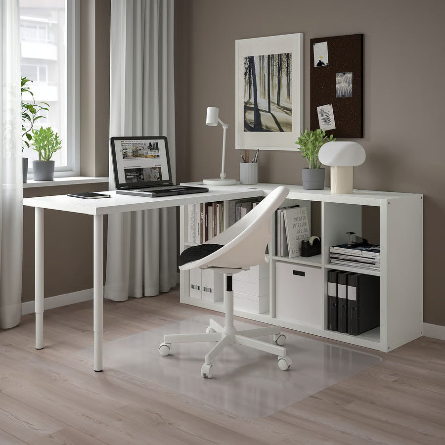 IKEA KALLAX / LAGKAPTEN Workstation, black/black-brown, 30 1/8x62 5/8x57 5/8 "