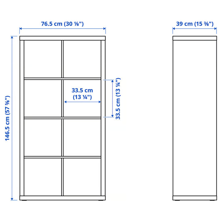 IKEA KALLAX / LAGKAPTEN Workstation, black/black-brown, 30 1/8x62 5/8x57 5/8 "