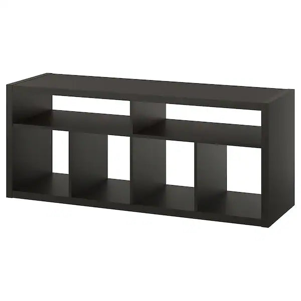 IKEA KALLAX TV unit, black-brown, 57 3/4x23 1/2 "