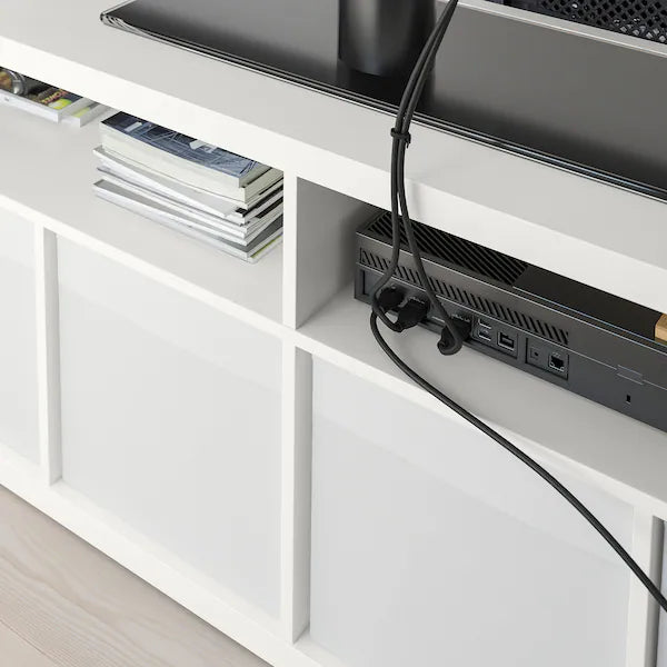 IKEA KALLAX TV unit, white, 57 3/4x23 1/2 "