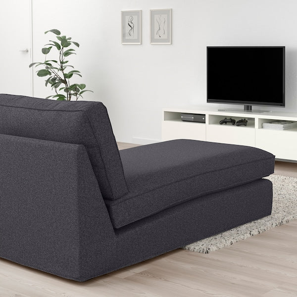 IKEA KIVIK Chaise, Gunnared medium gray