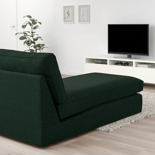 IKEA KIVIK Chaise, Tallmyra dark green