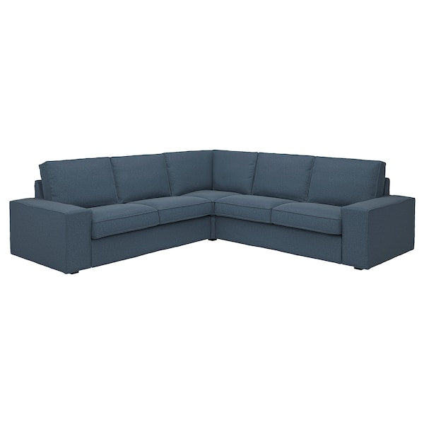 IKEA KIVIK Sectional, 4-seat corner, Gunnared blue