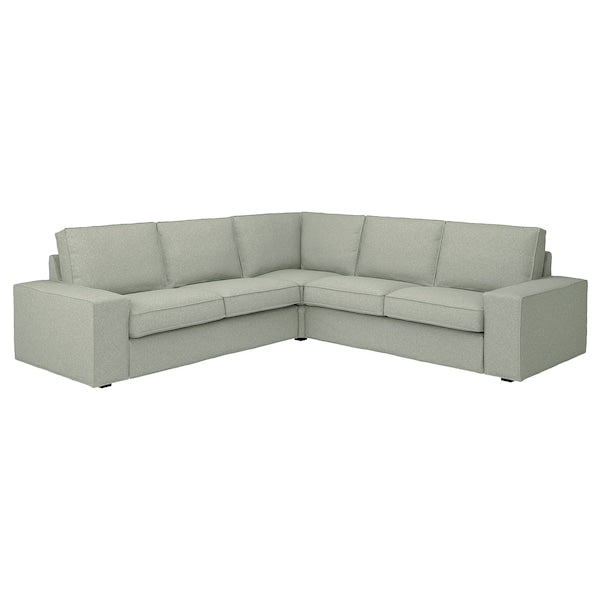 IKEA KIVIK Sectional, 4-seat corner, Gunnared light green
