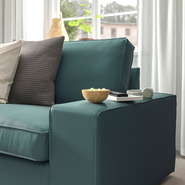 IKEA KIVIK Sectional, 4-seat corner, Kelinge gray-turquoise