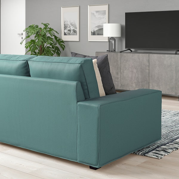 IKEA KIVIK Sectional, 4-seat corner, Kelinge gray-turquoise