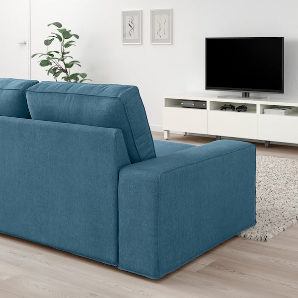 IKEA KIVIK Sectional, 4-seat corner, Tallmyra blue