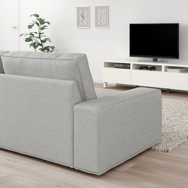 IKEA KIVIK Sectional, 4-seat corner, Tallmyra white/black