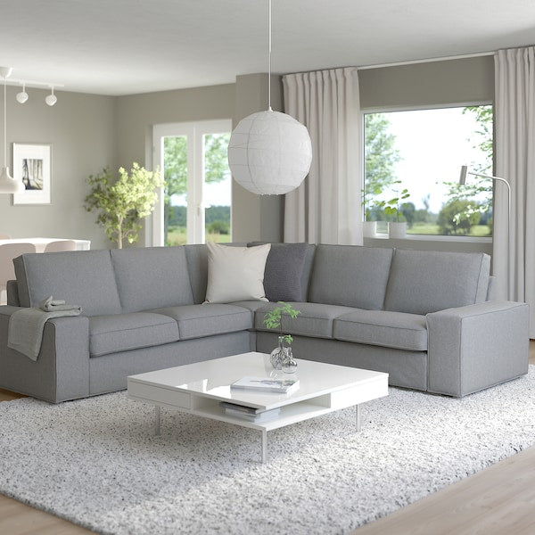 IKEA KIVIK Sectional, 4-seat corner, Tibbleby beige/gray