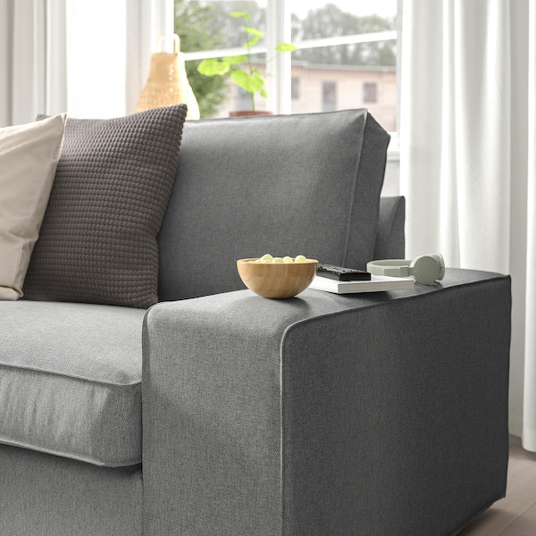 IKEA KIVIK Sectional, 4-seat corner, Tibbleby beige/gray