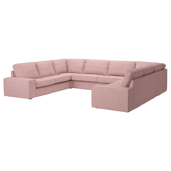IKEA KIVIK Sectional, 6-seat, Gunnared light brown-pink