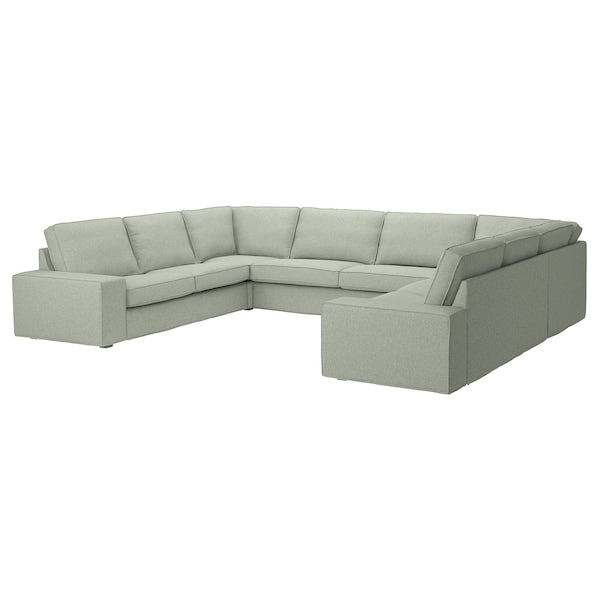 IKEA KIVIK Sectional, 6-seat, Gunnared light green