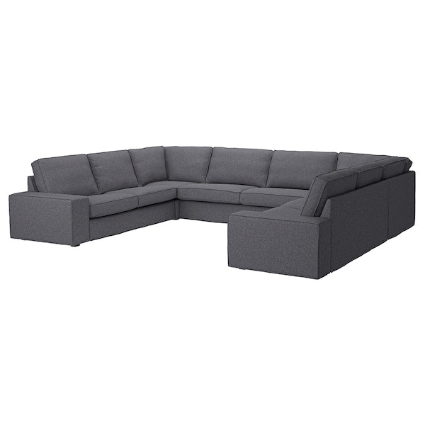 IKEA KIVIK Sectional, 6-seat, Gunnared medium gray