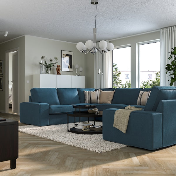 IKEA KIVIK Sectional, 6-seat, Tallmyra blue