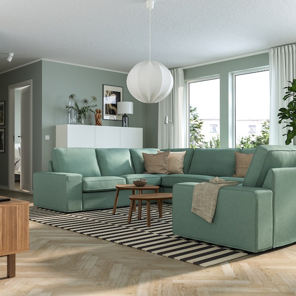 IKEA KIVIK Sectional, 6-seat, Tallmyra light green