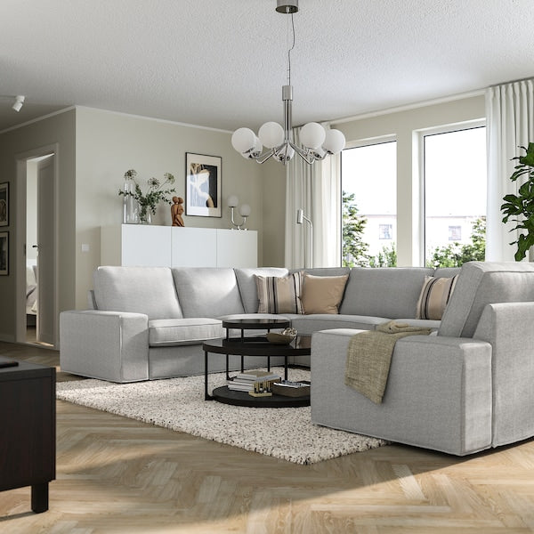 IKEA KIVIK Sectional, 6-seat, Tallmyra white/black